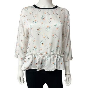 English Factory Daisy Babydoll Whimsical Peplum Blouse Springcore Preppy Women S